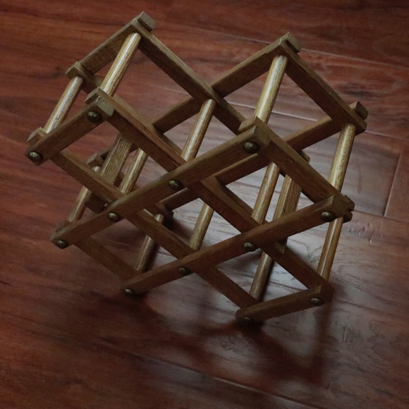 Solid wood Vintage wine bottle holder - Picture 3 of 8